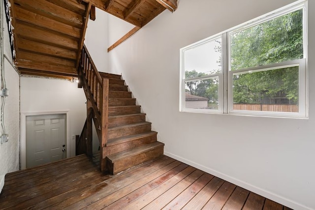 4047 W Adams St, Chicago, IL 60624 - staircase with wood-type flooring and healthy amount of natural light