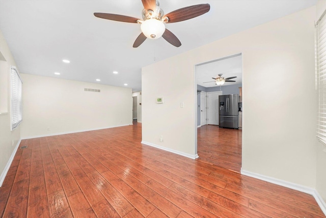 13659 W Cedarbend Dr, Homer Glen, IL 60491 - unfurnished room featuring a ceiling fan, wood finished floors, and recessed lighting