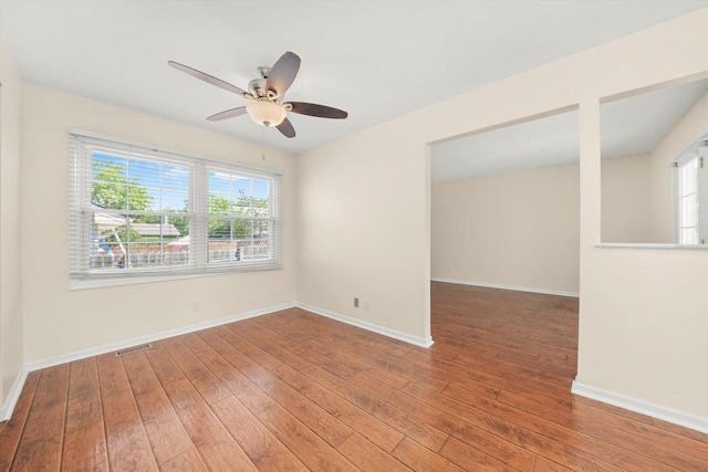 13659 W Cedarbend Dr, Homer Glen, IL 60491 - spare room with a ceiling fan and wood-type flooring