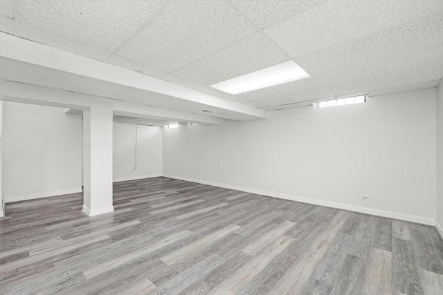 13659 W Cedarbend Dr, Homer Glen, IL 60491 - basement with wood finished floors and a drop ceiling