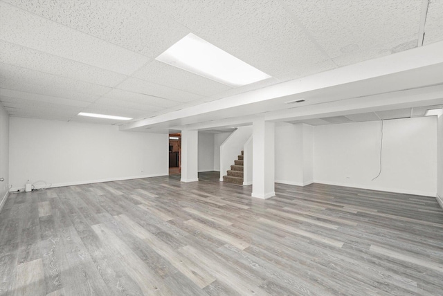 13659 W Cedarbend Dr, Homer Glen, IL 60491 - finished basement featuring wood finished floors and stairs