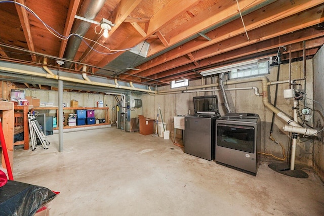13659 W Cedarbend Dr, Homer Glen, IL 60491 - basement featuring washing machine and clothes dryer