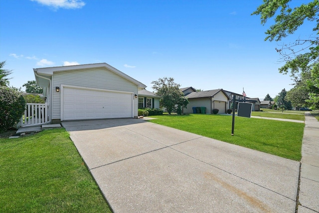 13659 W Cedarbend Dr, Homer Glen, IL 60491 - single story home featuring concrete driveway, a garage, and a front lawn