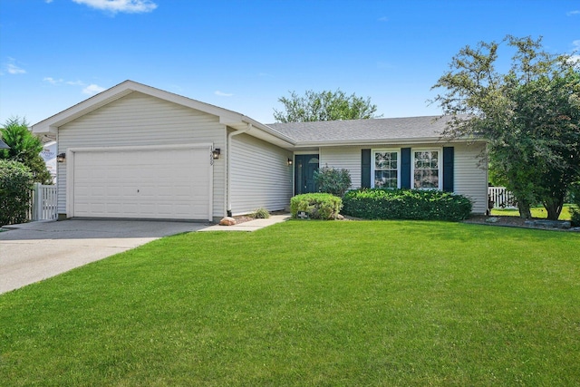 13659 W Cedarbend Dr, Homer Glen, IL 60491 - ranch-style home with an attached garage, a front lawn, and driveway