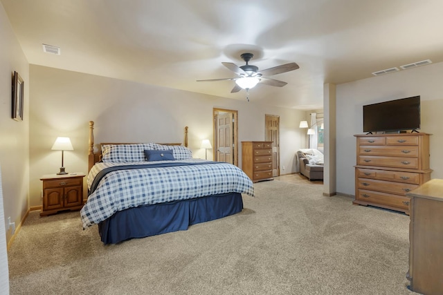 525 Palmer Ave, Aurora, IL 60506 - carpeted bedroom featuring ceiling fan