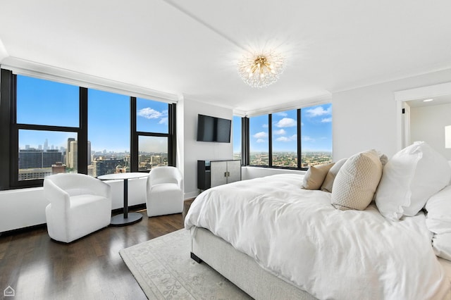 3150 N Lake Shore Dr Unit 29F, Chicago, IL 60657 - bedroom with wood finished floors and ornamental molding