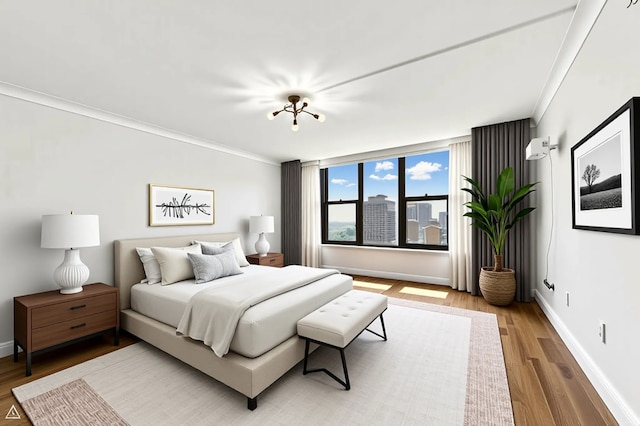 3150 N Lake Shore Dr Unit 29F, Chicago, IL 60657 - bedroom with wood finished floors and crown molding