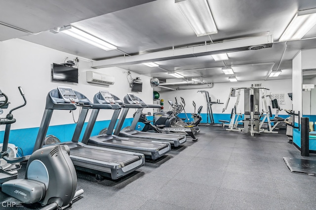 3150 N Lake Shore Dr Unit 29F, Chicago, IL 60657 - exercise room featuring an AC wall unit