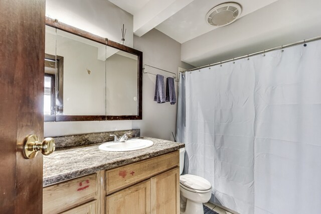 5113 N E River Rd Unit 1M, Chicago, IL 60656 - bathroom with vanity and a shower with curtain