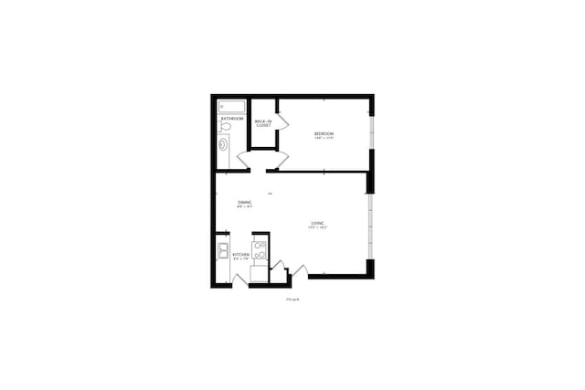 5113 N E River Rd Unit 1M, Chicago, IL 60656 - view of floor plan / room layout