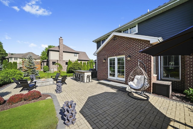 13616 S Erin Dr, Homer Glen, IL 60491 - view of patio / terrace with a fire pit