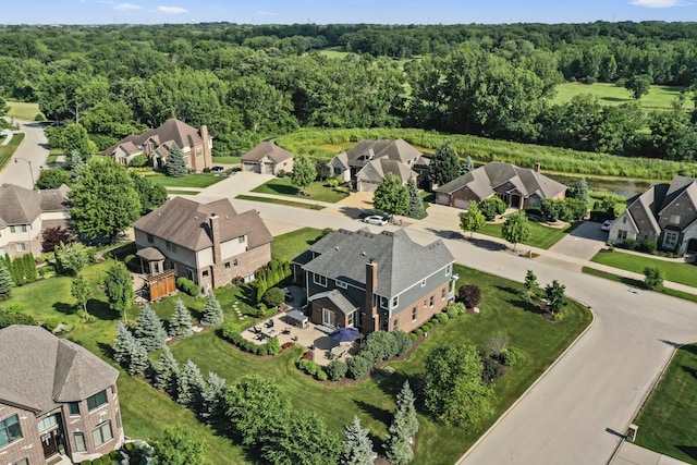 13616 S Erin Dr, Homer Glen, IL 60491 - aerial view of property's location with nearby suburban area and a forest