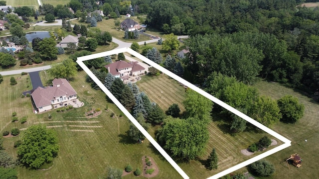 14N924 White Pines Ln, Hampshire, IL 60140 - aerial view of property and surrounding area with property boundaries highlighted