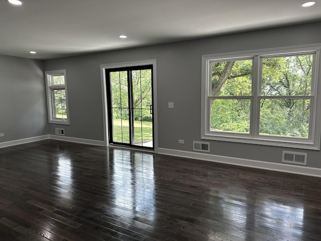 2212 N 2829th Rd, Marseilles, IL 61341 - empty room with dark wood-style floors and recessed lighting