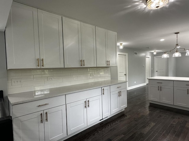 2212 N 2829th Rd, Marseilles, IL 61341 - kitchen with dark wood-type flooring, tasteful backsplash, and light countertops