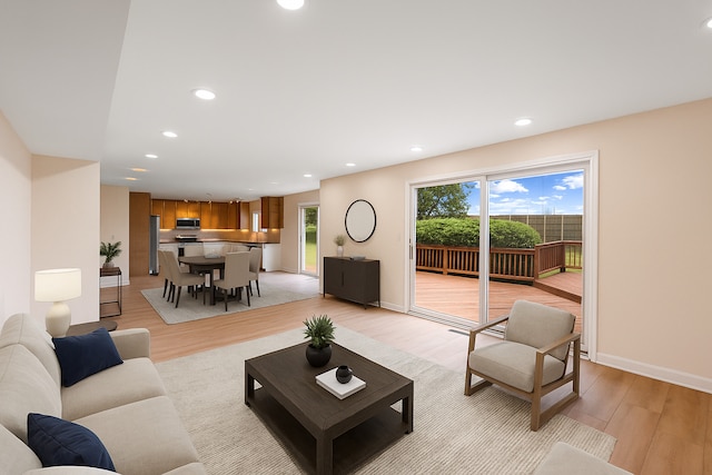 747 Jamestowne Ct, Sleepy Hollow, IL 60118 - living room with light wood-type flooring and recessed lighting