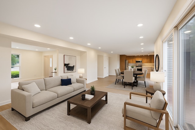 747 Jamestowne Ct, Sleepy Hollow, IL 60118 - living room featuring recessed lighting and light wood-type flooring