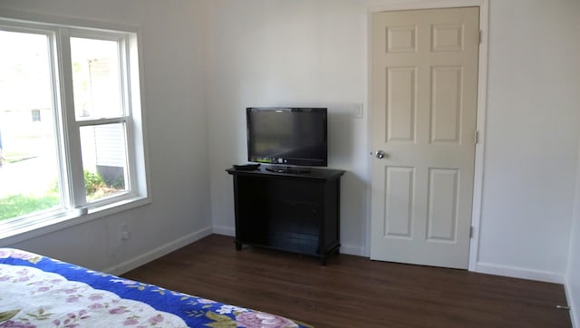 459 Talma St, Aurora, IL 60505 - bedroom with dark wood-style floors and baseboards