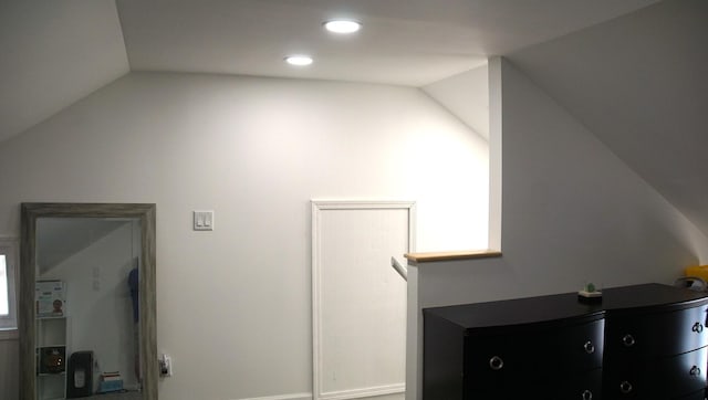 459 Talma St, Aurora, IL 60505 - additional living space featuring lofted ceiling and recessed lighting