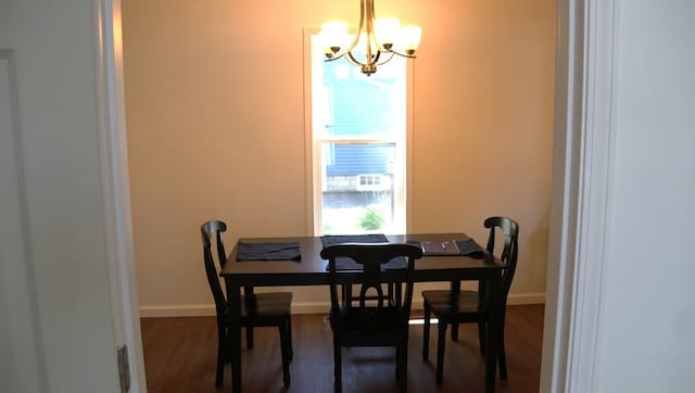 459 Talma St, Aurora, IL 60505 - dining space with a chandelier and wood finished floors