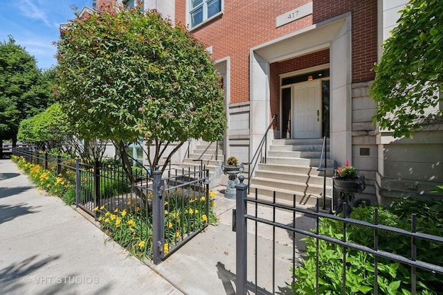 417 E N Water St, Chicago, IL 60611 - property entrance with brick siding