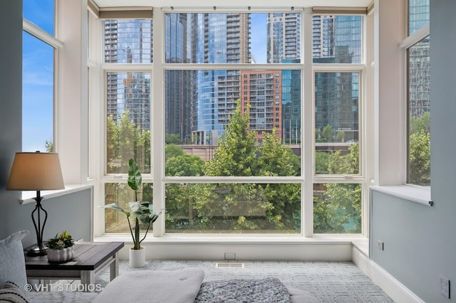 417 E N Water St, Chicago, IL 60611 - sunroom featuring plenty of natural light and a city view