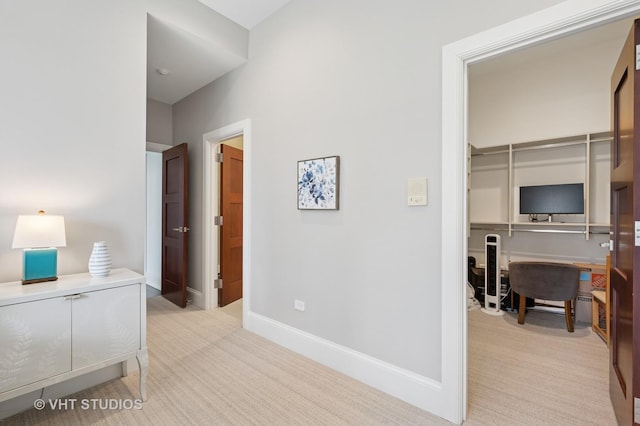 417 E N Water St, Chicago, IL 60611 - corridor with light colored carpet and a desk