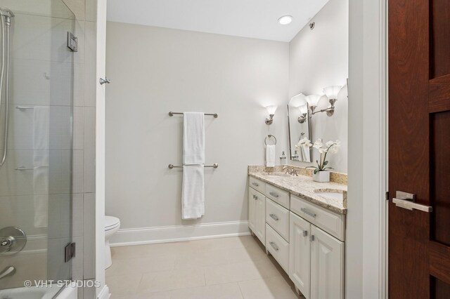 417 E N Water St, Chicago, IL 60611 - bathroom featuring double vanity and tile patterned floors