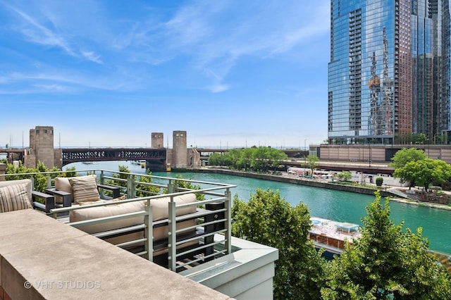417 E N Water St, Chicago, IL 60611 - water view with a notable bridge and nearby urban area