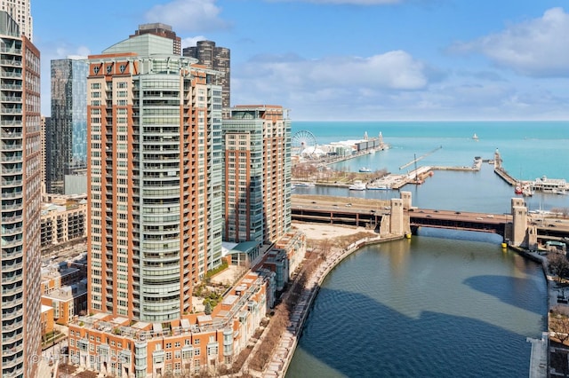 417 E N Water St, Chicago, IL 60611 - water view with a notable bridge and nearby urban area