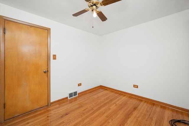 2317 W 50th St, Chicago, IL 60609 - empty room featuring light wood-type flooring and ceiling fan