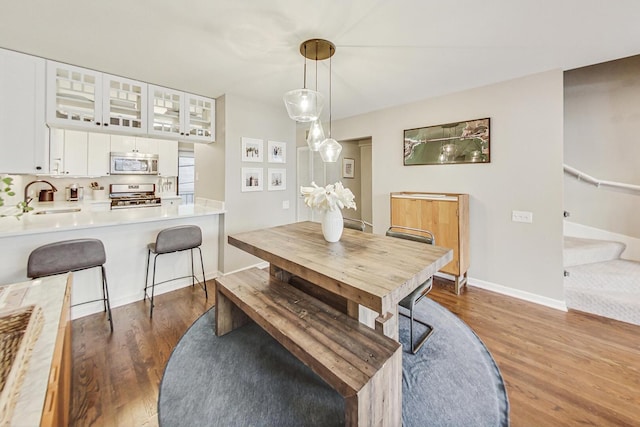 2743 N Wayne Ave Unit B, Chicago, IL 60614 - dining space featuring dark wood finished floors and baseboards