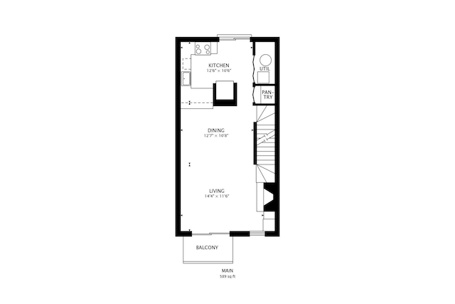 2743 N Wayne Ave Unit B, Chicago, IL 60614 - view of room layout