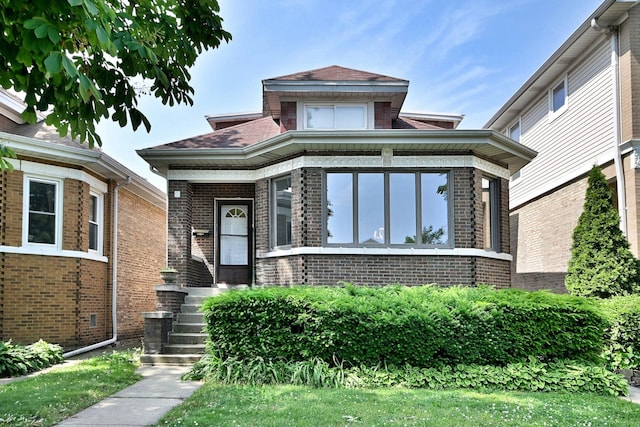 7851 W Cressett Dr, Elmwood Park, IL 60707 - view of front of home with brick siding