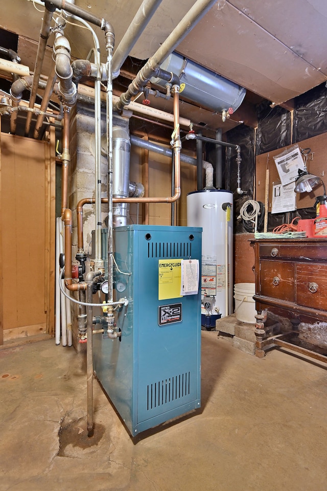 7851 W Cressett Dr, Elmwood Park, IL 60707 - utilities with water heater and a heating unit