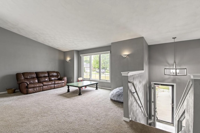 6072 Nimtz Ct, Loves Park, IL 61111 - living room with a chandelier and carpet