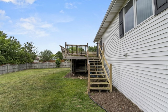 6072 Nimtz Ct, Loves Park, IL 61111 - view of yard featuring stairway and a deck