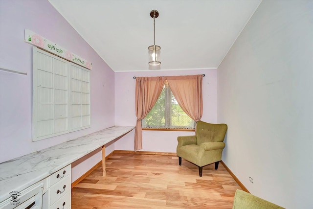 944 E County Line Rd, Beecher, IL 60401 - living area featuring built in desk and light wood finished floors