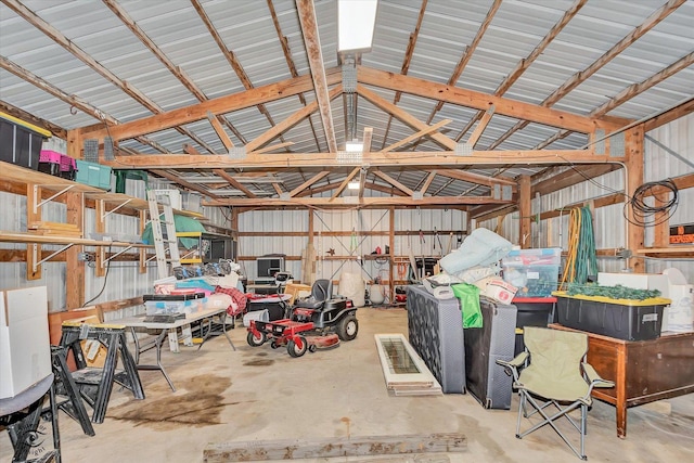 944 E County Line Rd, Beecher, IL 60401 - garage featuring metal wall