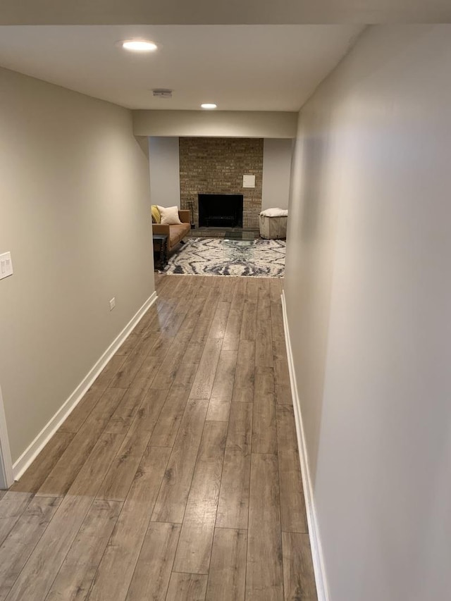 743 Dundee Ave, Barrington, IL 60010 - corridor featuring wood finished floors and recessed lighting