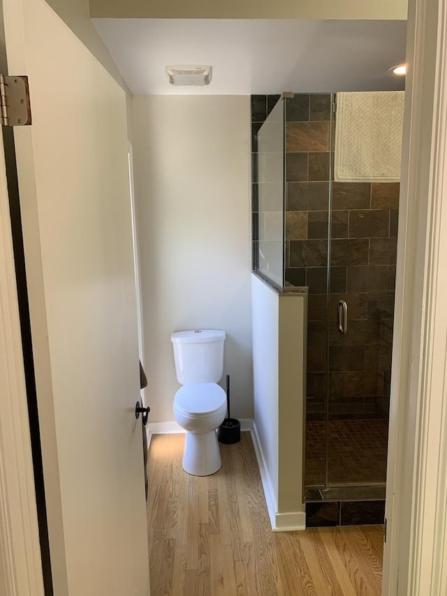 743 Dundee Ave, Barrington, IL 60010 - bathroom with wood finished floors and a shower stall