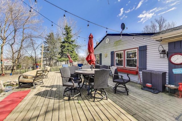 810 Woodhollow Ln, Buffalo Grove, IL 60089 - wooden terrace with outdoor dining space