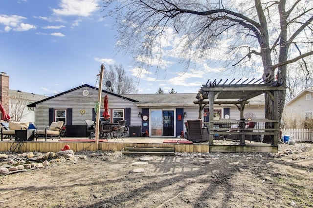 810 Woodhollow Ln, Buffalo Grove, IL 60089 - view of front of home featuring a wooden deck and a pergola