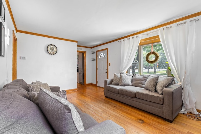 2808 Elder Ln, Franklin Park, IL 60131 - living area featuring light wood-style floors and ornamental molding