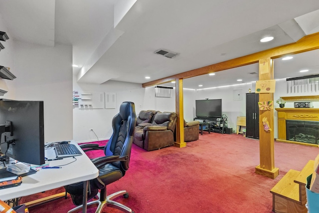 2808 Elder Ln, Franklin Park, IL 60131 - carpeted office space with recessed lighting