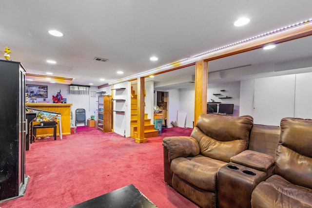 2808 Elder Ln, Franklin Park, IL 60131 - living room featuring recessed lighting and carpet flooring