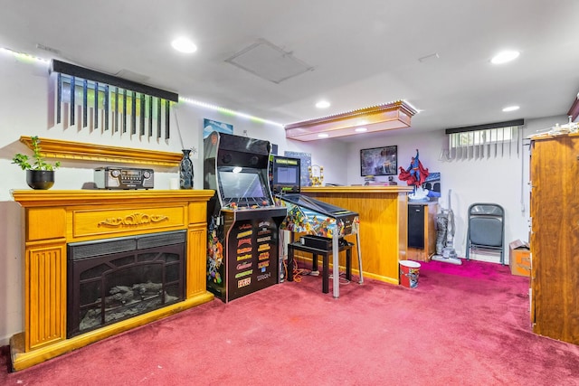 2808 Elder Ln, Franklin Park, IL 60131 - misc room featuring recessed lighting, carpet flooring, and bar