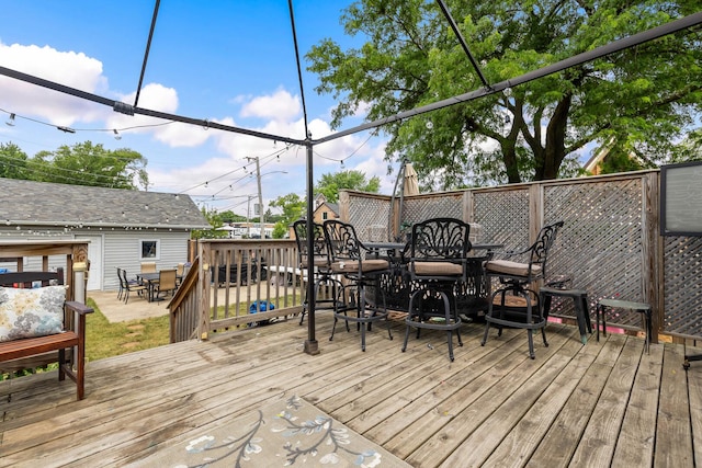 2808 Elder Ln, Franklin Park, IL 60131 - deck featuring outdoor dining area