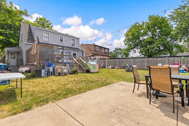 2808 Elder Ln, Franklin Park, IL 60131 - view of patio with outdoor dining space and a deck