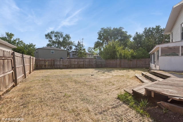 view of fenced backyard